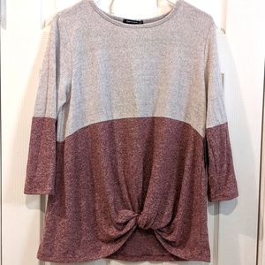 Denver Brushed Knit Top by Pink Clover